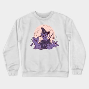 Cute Halloween Cats Crewneck Sweatshirt